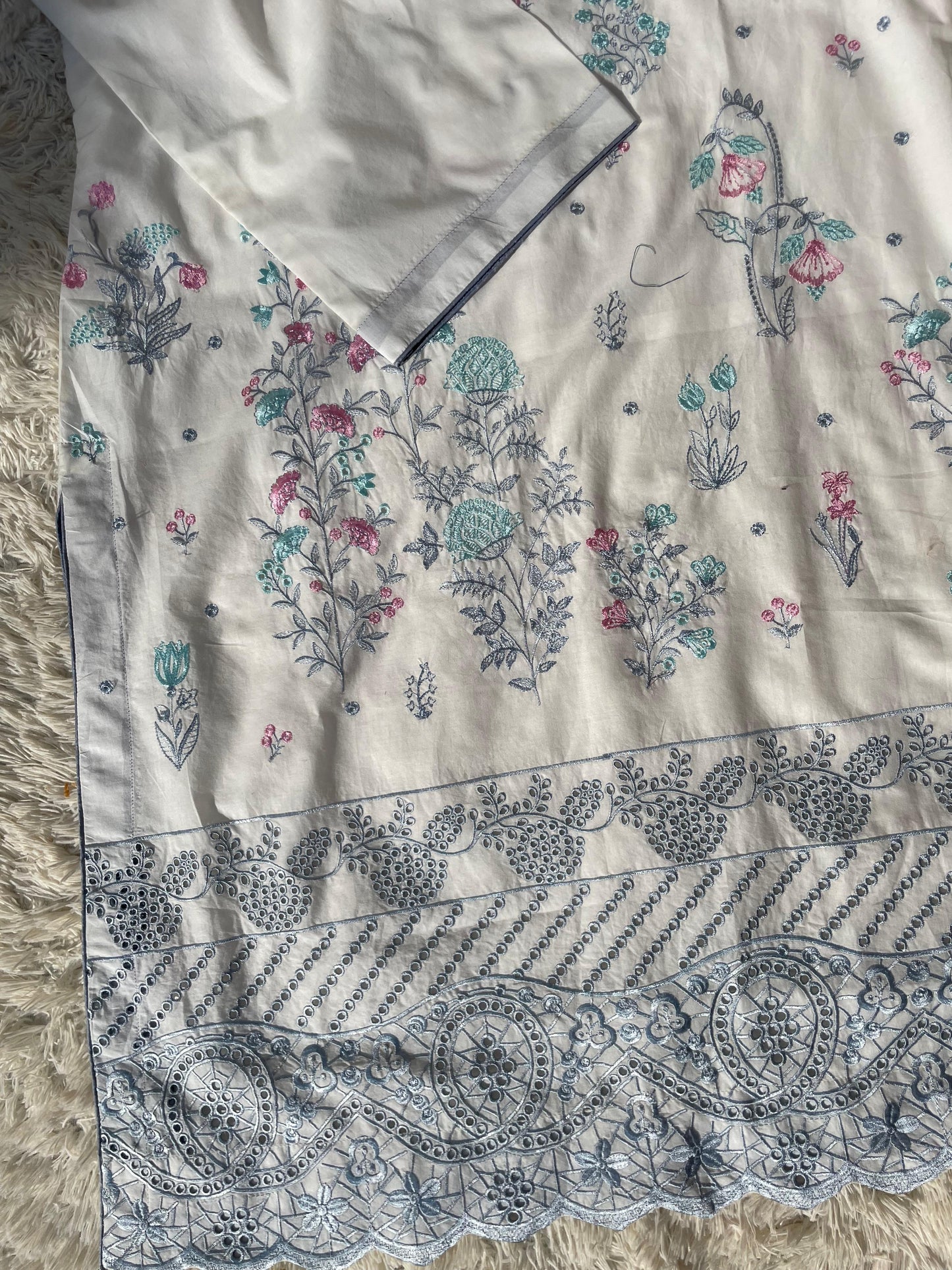 3 Piece - Premium Lawn Chikankari - Eid Collection + 🎁Free Matching Bracelet